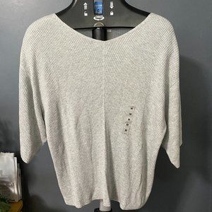 UNIQLO Women's Ribbed Dolman V Neck Sweater
